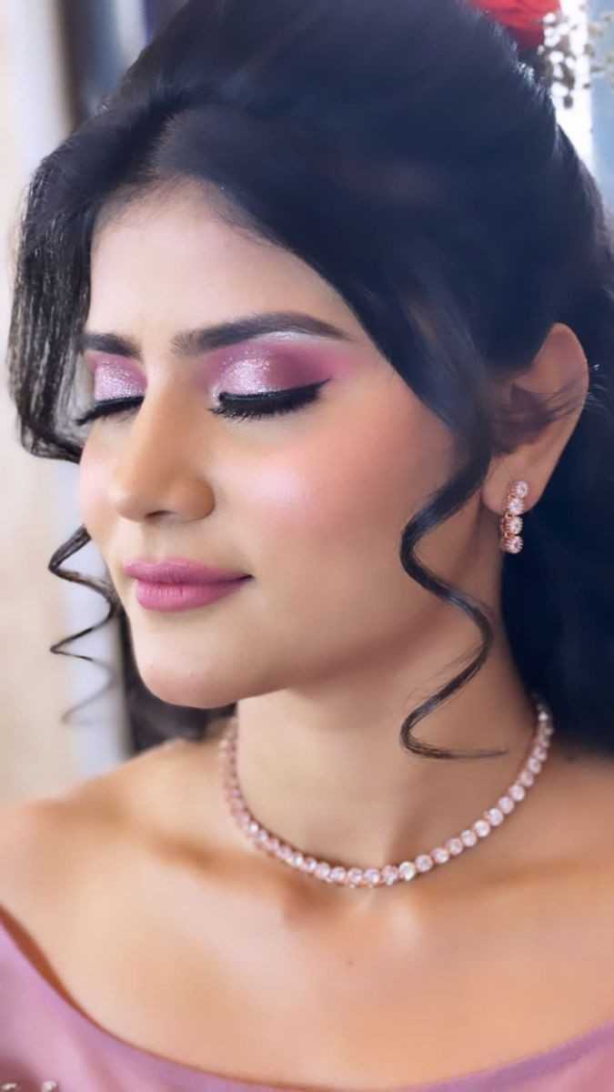 party makeup, engagement makeup, reception makeup look